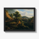 Wooded mountain landscape with ruin by Joseph Mössmer - thumbnail_1_bf_67448393faa684e1cf4ba754
